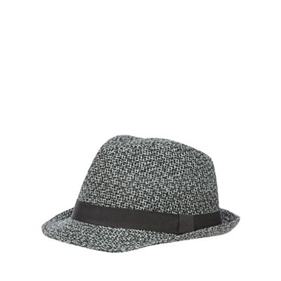 Two tone woven trilby hat